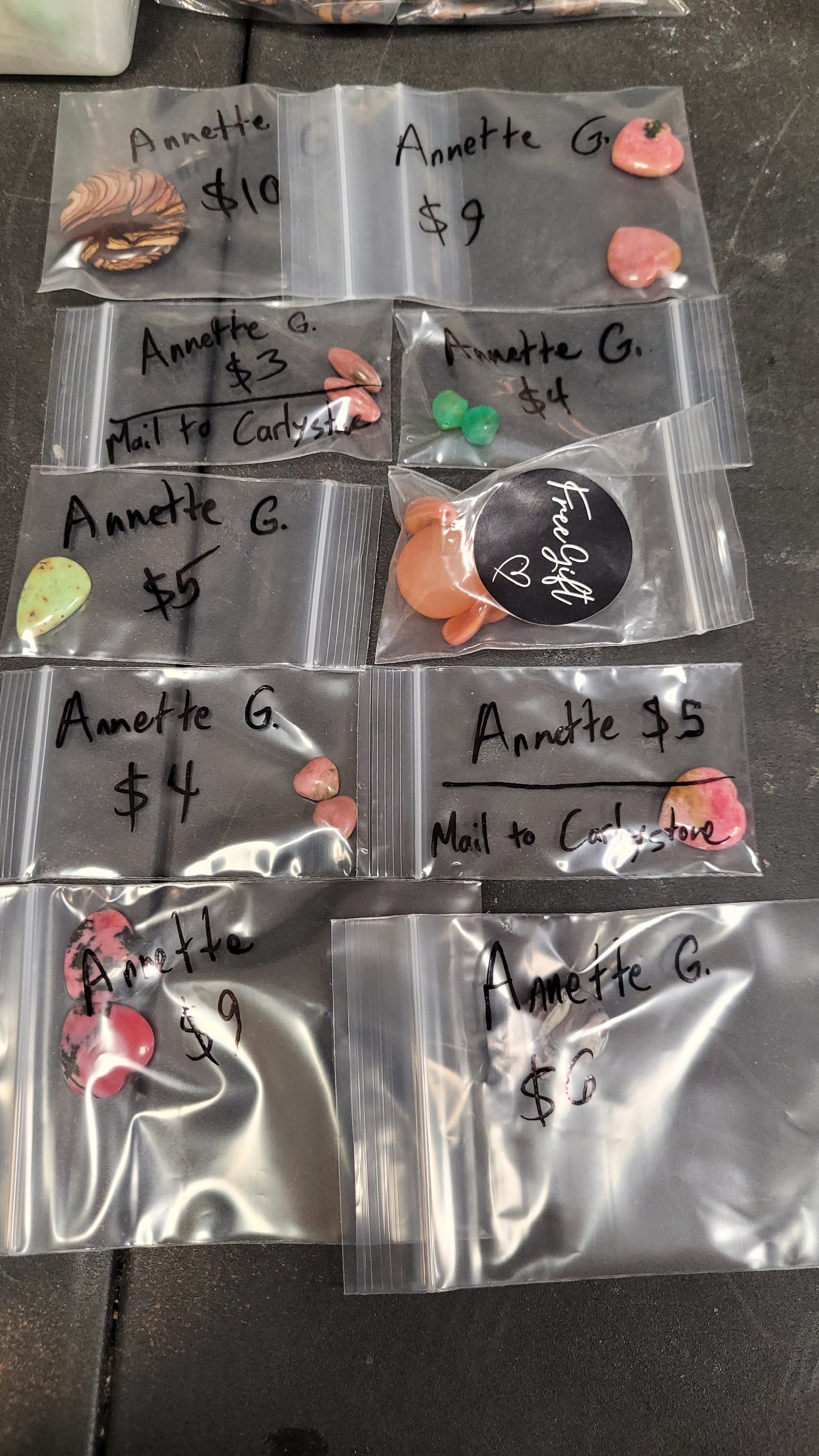 Annette 5/19 free stone $55