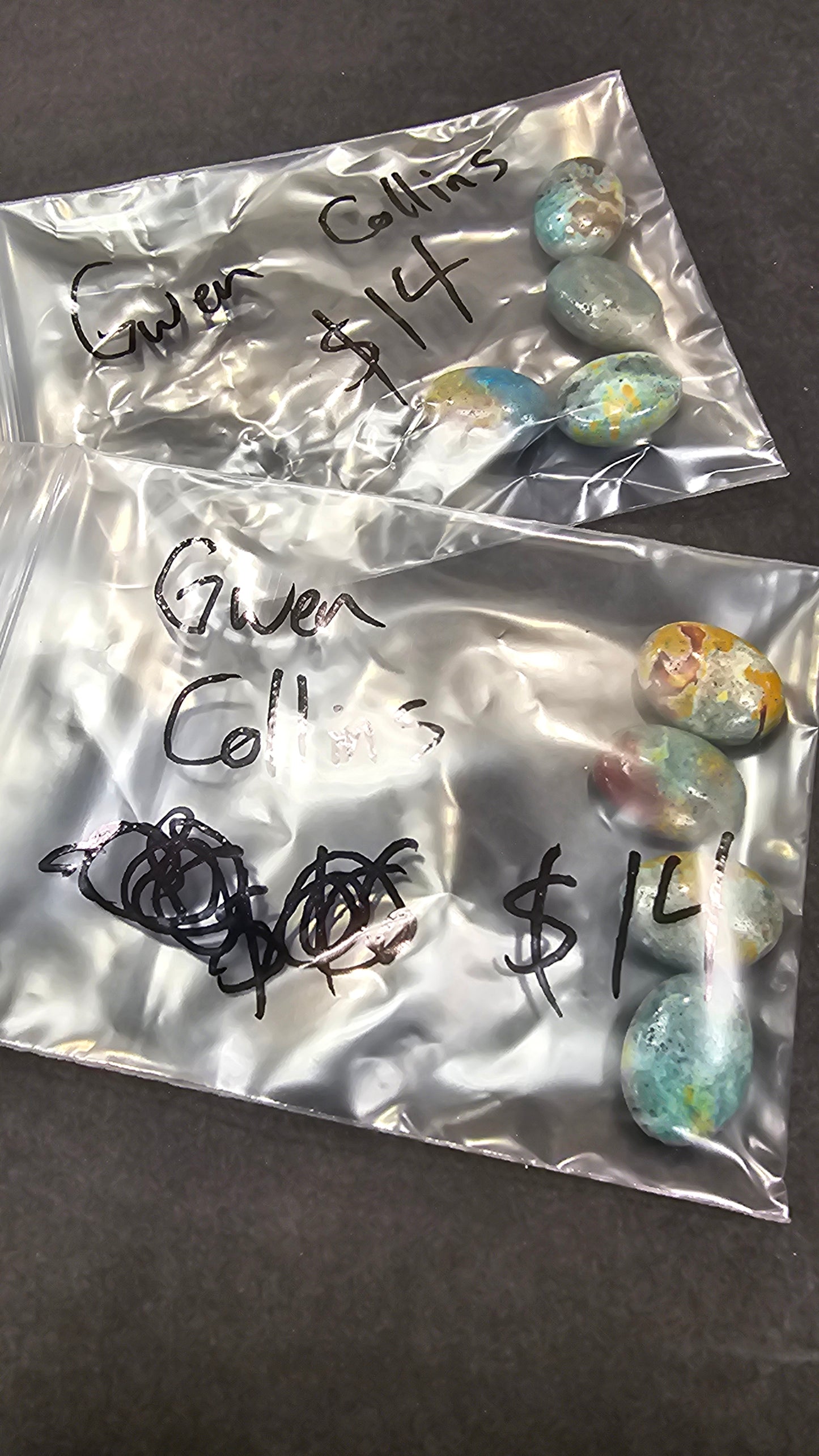 Gwen 5/4 1)$50 2)$28 3)$25 $5