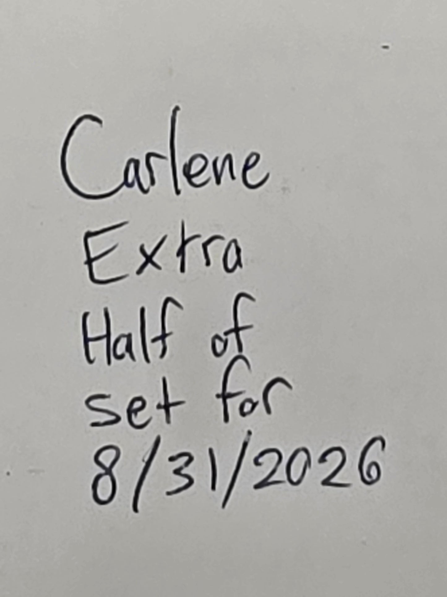 Carlene 8/31 (second half)